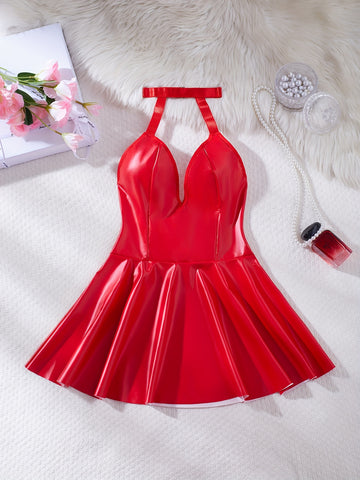 Midnight Leather – Slip sans dos en PU