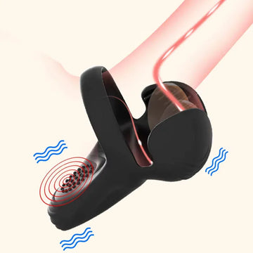 Delay Pulse – Anneau pénien télécommandé avec stimulateur scrotal