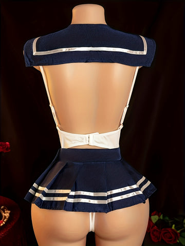 Sailor Bloom – Dreiteiliges Roleplay-Lingerie-Set