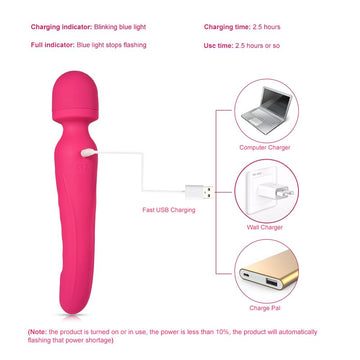 AV Magic Wand Dildo mit Heizfunktion