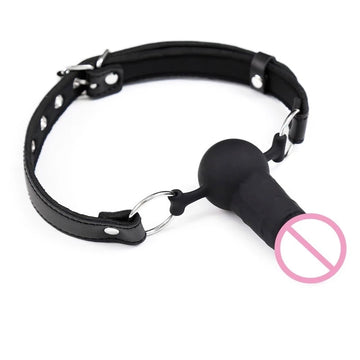 BDSM mouth gag dildo