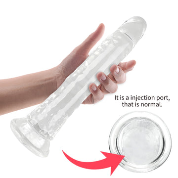 Transparenter Realistischer Penis mit Saugnapf Funktion